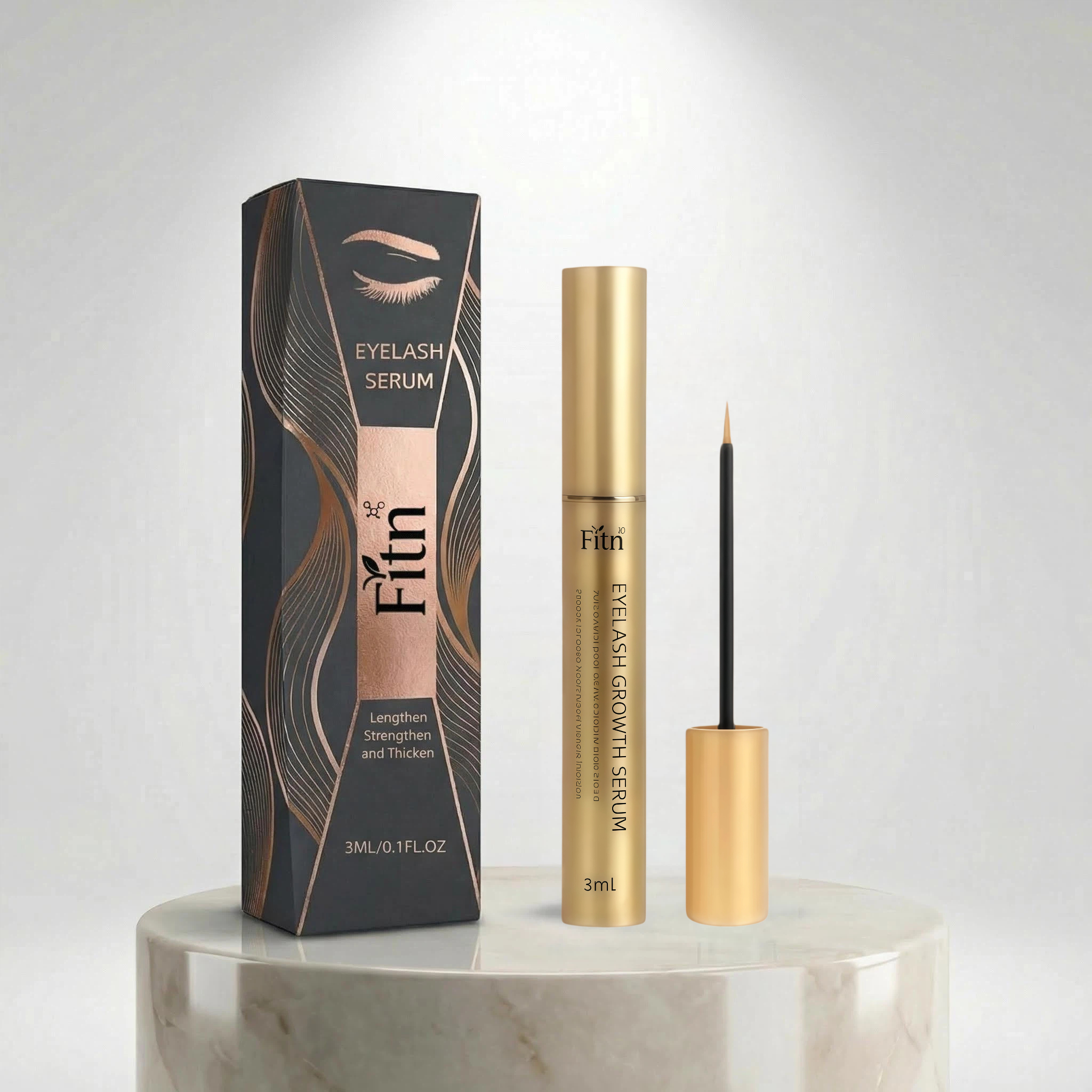 Eyelash Growth Serum Lash And Brow Enhancer Set Natural Vegan Private Label Custom Logo Longer Thicker Lashes Brow Growth Liquid