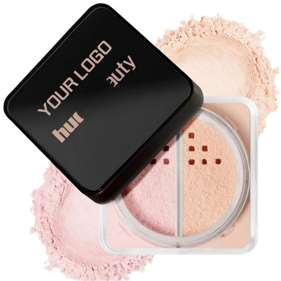 Beauty Face Makeup Easy Bake Loose Powder Female Cosmetics Dual-Tone Long-Lasting Matte Finish Oil-Control Makeup Setting Powder