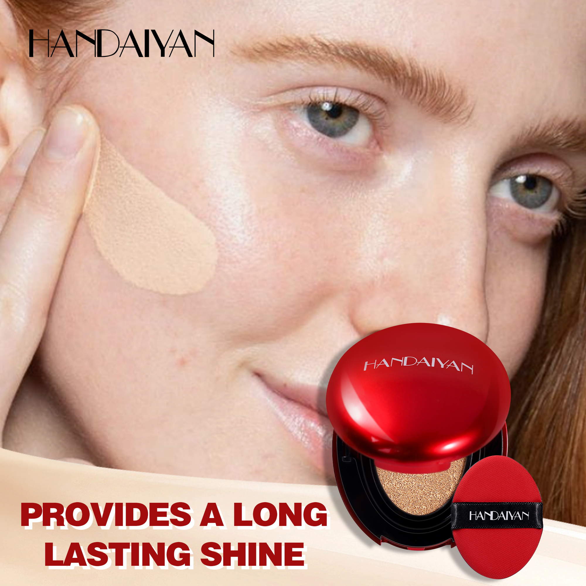 Makeup Concealer Waterproof Whitening Mushroom Cushion Liquid Foundation BB Cream Natural Full Coverage for Medium &amp; Fair Skin