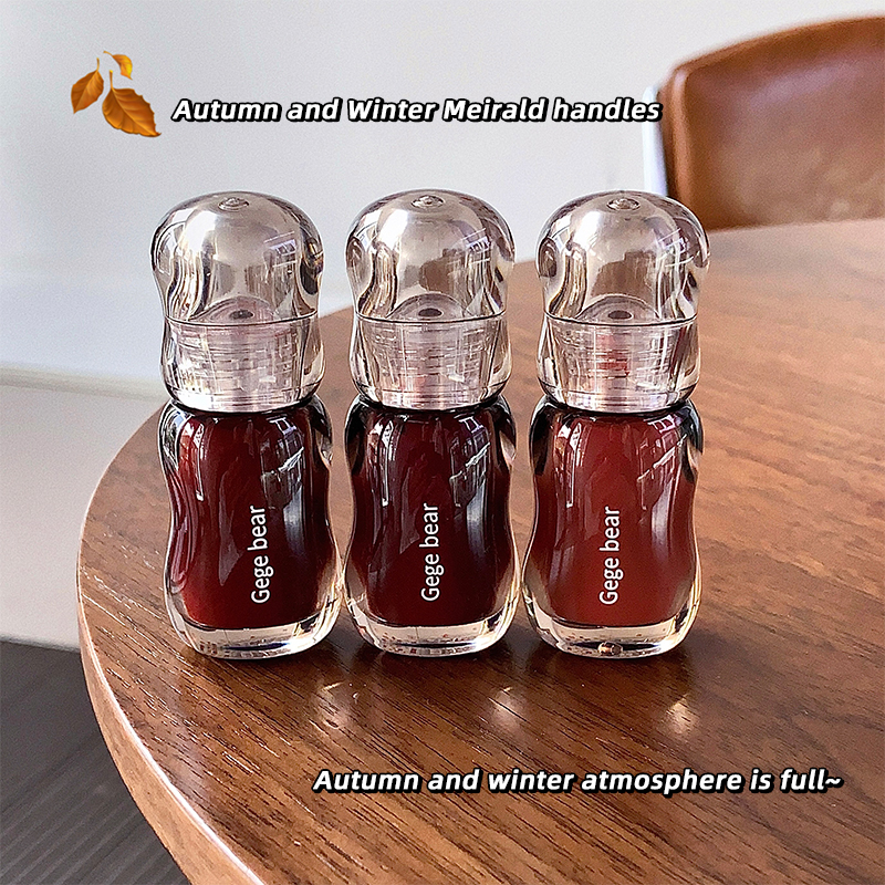 Gege Bear Lipstick Shiny Crystal Makeup Hydrating Waterproof Long Lasting Mineral Cream Ice Bucket Permeable Gloss Customizable