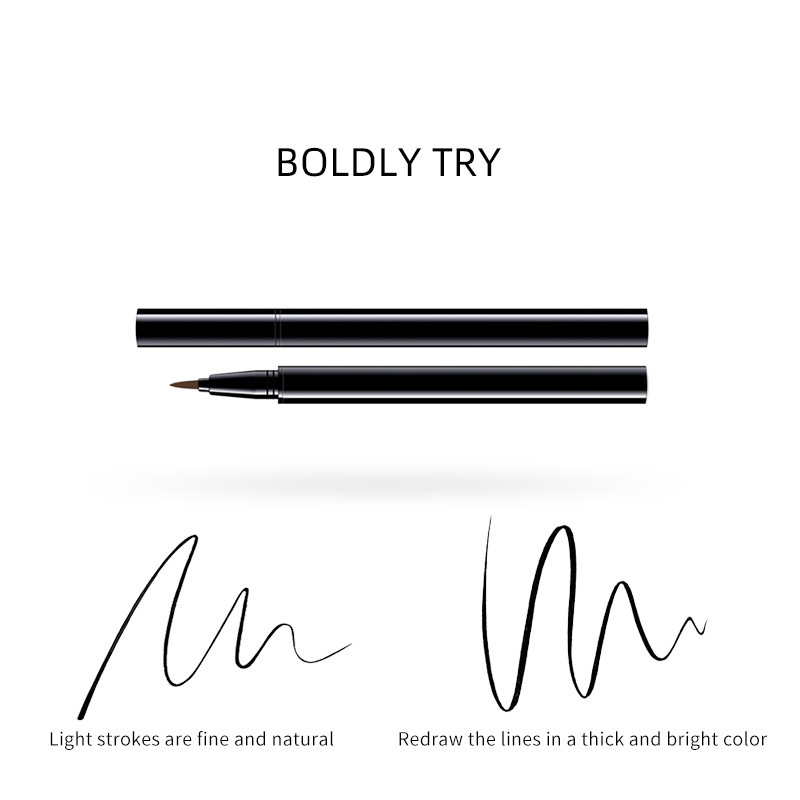 Custom Logo Vegan Smudge-Proof Vegan Liquid Eyeliner Waterproof Gluten-Free Black Quick Dry Liquid Eye Liner Makeup Eyeliner