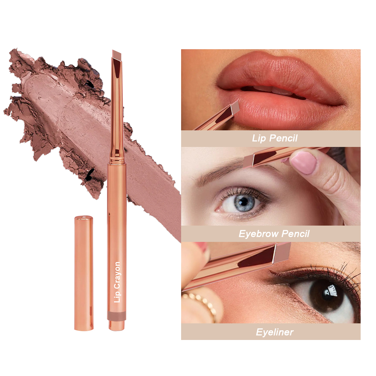 4 Colors Matt Custom Lip Crayon Private Label Long Lasting Lip Liner And Lipstick Waterproof Lip Liner Pencil