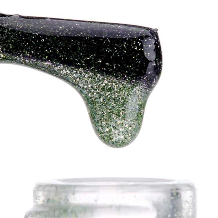 Private Label No Wipe Top Coat Glitter Silver Crystal Diamond Top Coat Glossy Gel Polish
