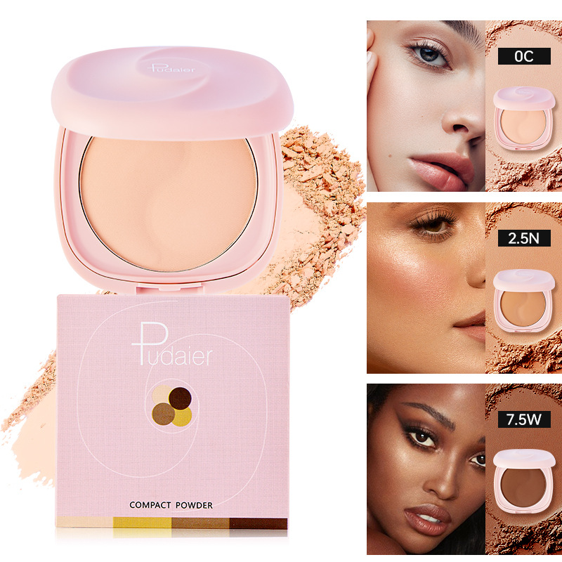 Private Label Soft Matte Long Lasting Makeup Pressed Powder Waterproof Natural Pressed Face Powder Oil-Control Setting Powder