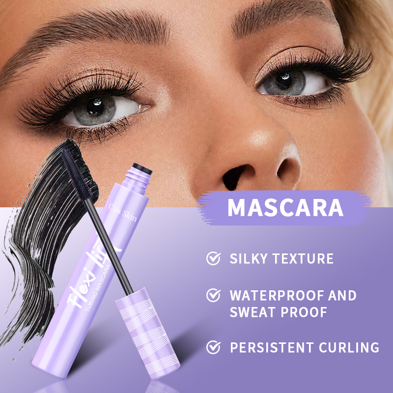 Private Label Custom logo Easy Makeup Removal Waterproof Extra Volume Long Lasting Eyelash Tubing Mascara