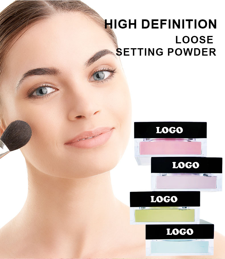 Private Label Talc Free Vegan Pink Oil Control Waterproof Matte Mineral Powder Foundation Makeup Face Matte Loose Setting Powder