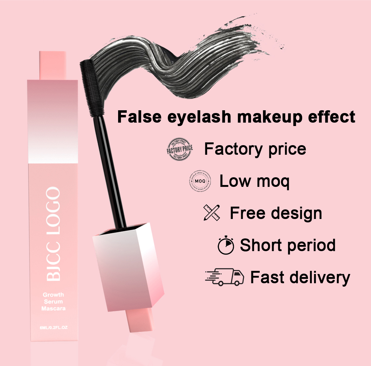 New Arrival Custom Logo Private Label Makeup Eye Gel Waterproof Sweatproof 4D Curling Long Lasting Fiber Adjustable Lash Mascara