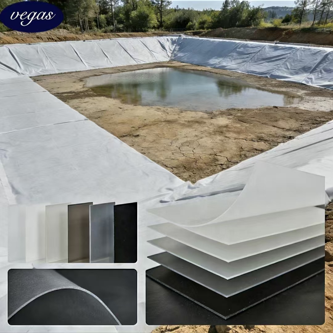 White Reflective HDPE Geomembrane Pool Liner 1.3mm-2.0mm Swimming Salt Water Containment Waterproof