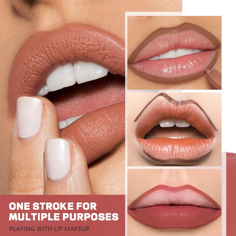 Pudaier High Pigmented Creamy Matte Lipliner Long Wearing Lip Pencil 12 Colors Waterproof Lip OEM Makeup