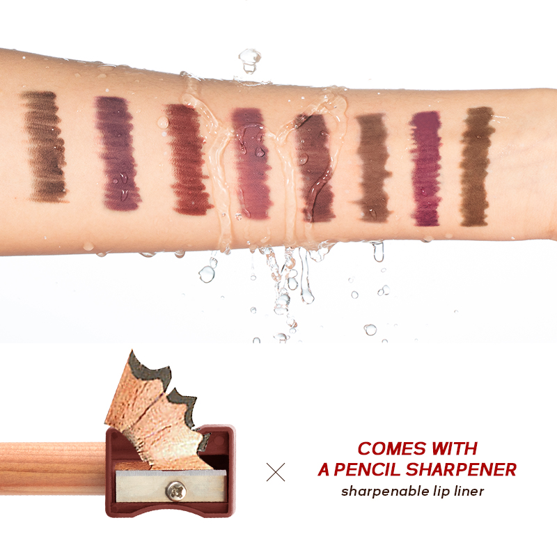 Free Sample Custom Logo Lip Contour Waterproof Matte Lip Liner Smooth Highly Pigmented Creamy Lipliner Pen Makeup Private Label
