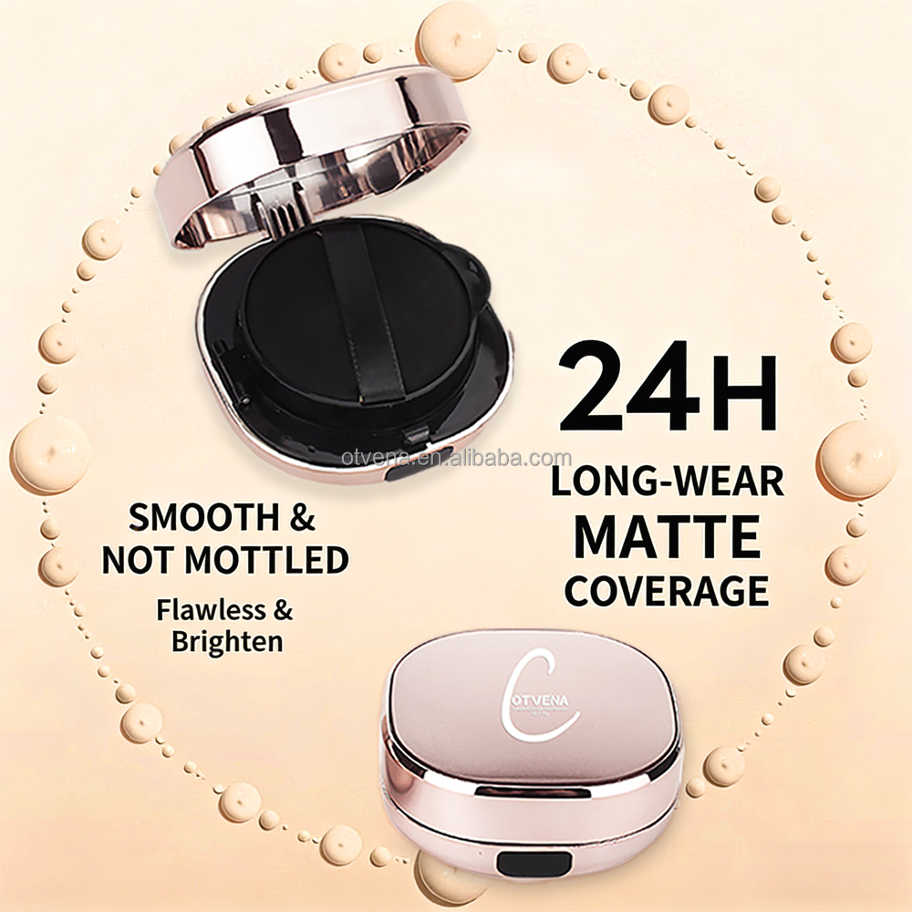 OTVENA Vegan Hydrating Cushion Foundation Moisturizer Oil Control Whitening CC Cream