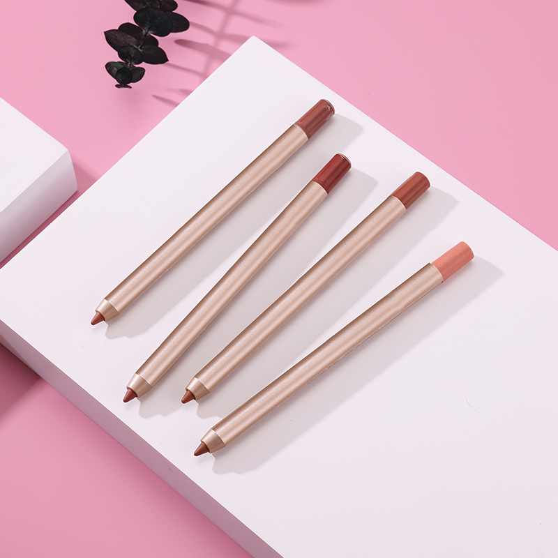 Mineral Ingredient High Pigmented Lips Makeups Waterproof Smudge Brown Lip Liner Pencil