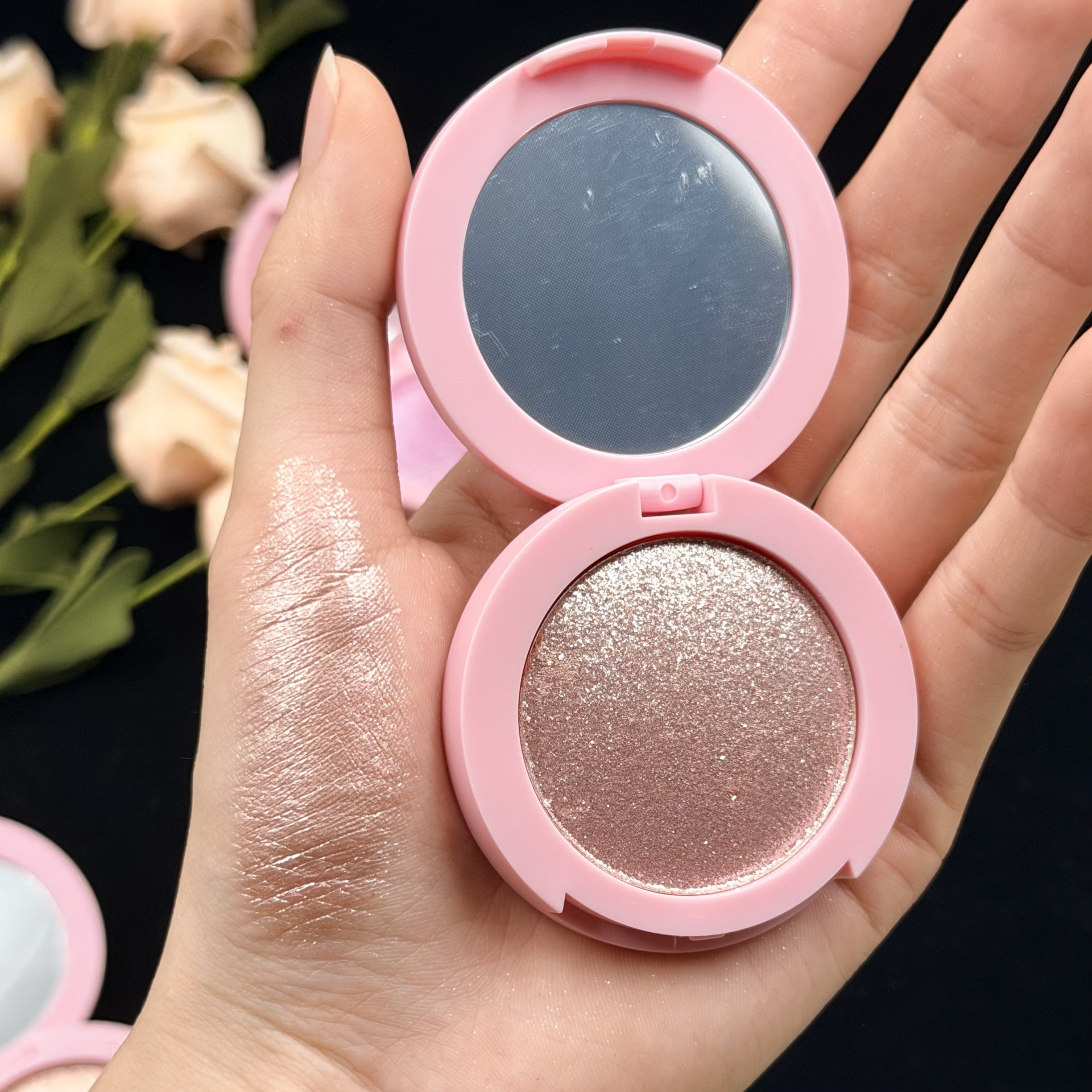 Waterproof Highlighter Powder Mineral Brightening Long Lasting Shimmer Glitter Daily Use Face Makeup Highlight Powder
