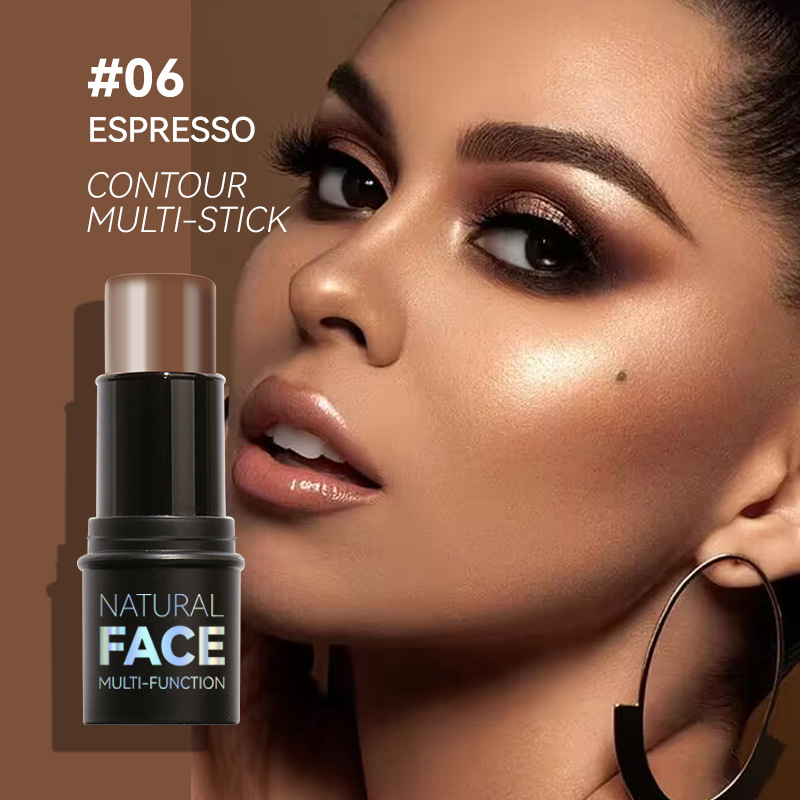 Highligting Contouring Stick Waterproof Long-lasting Lip Makeup-Non-Greasy Bronzer with Mineral Ingredients Multi-Function