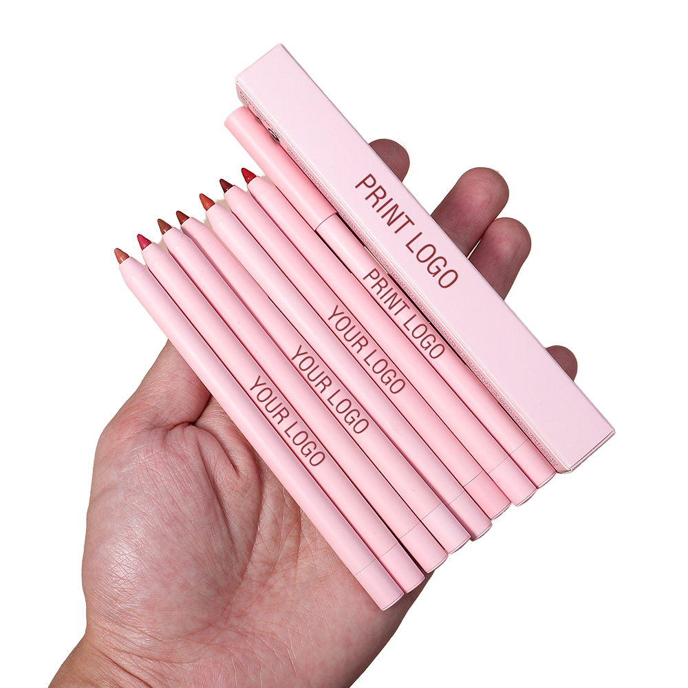Custom Logo Twist up Vegan Creamy Lip Liner Brown Lip Liners Waterproof Long Lasting Lipliner Pencil Vendor Private Label