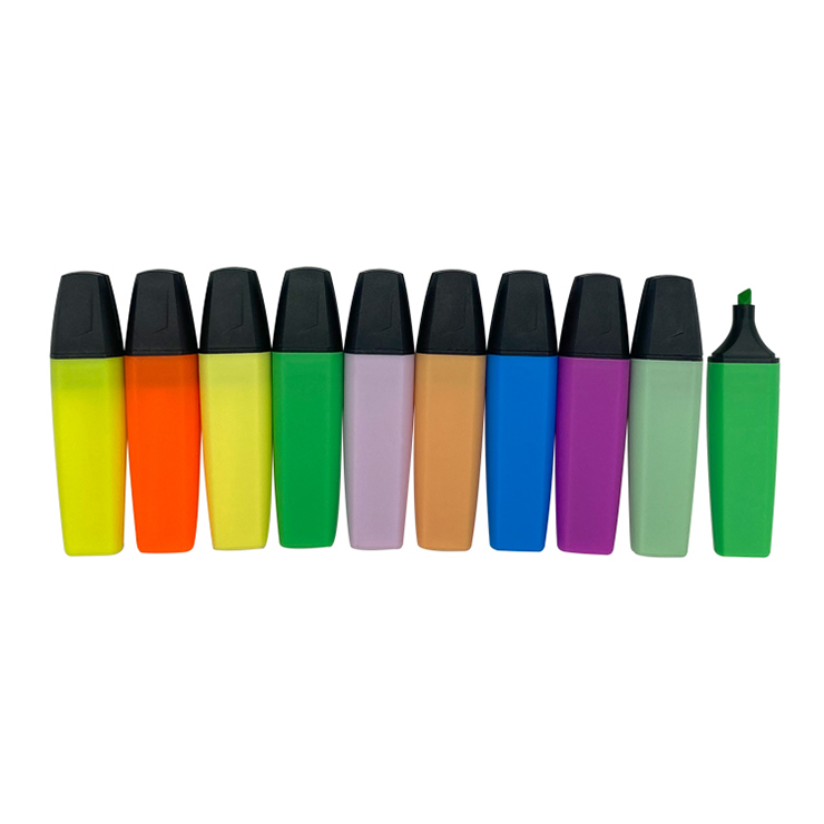 Supplier New Style Custom Brand Highlighter Pen Sets No Bleed Smooth Water-Based Ink Bright &amp; Soft Colors For Students