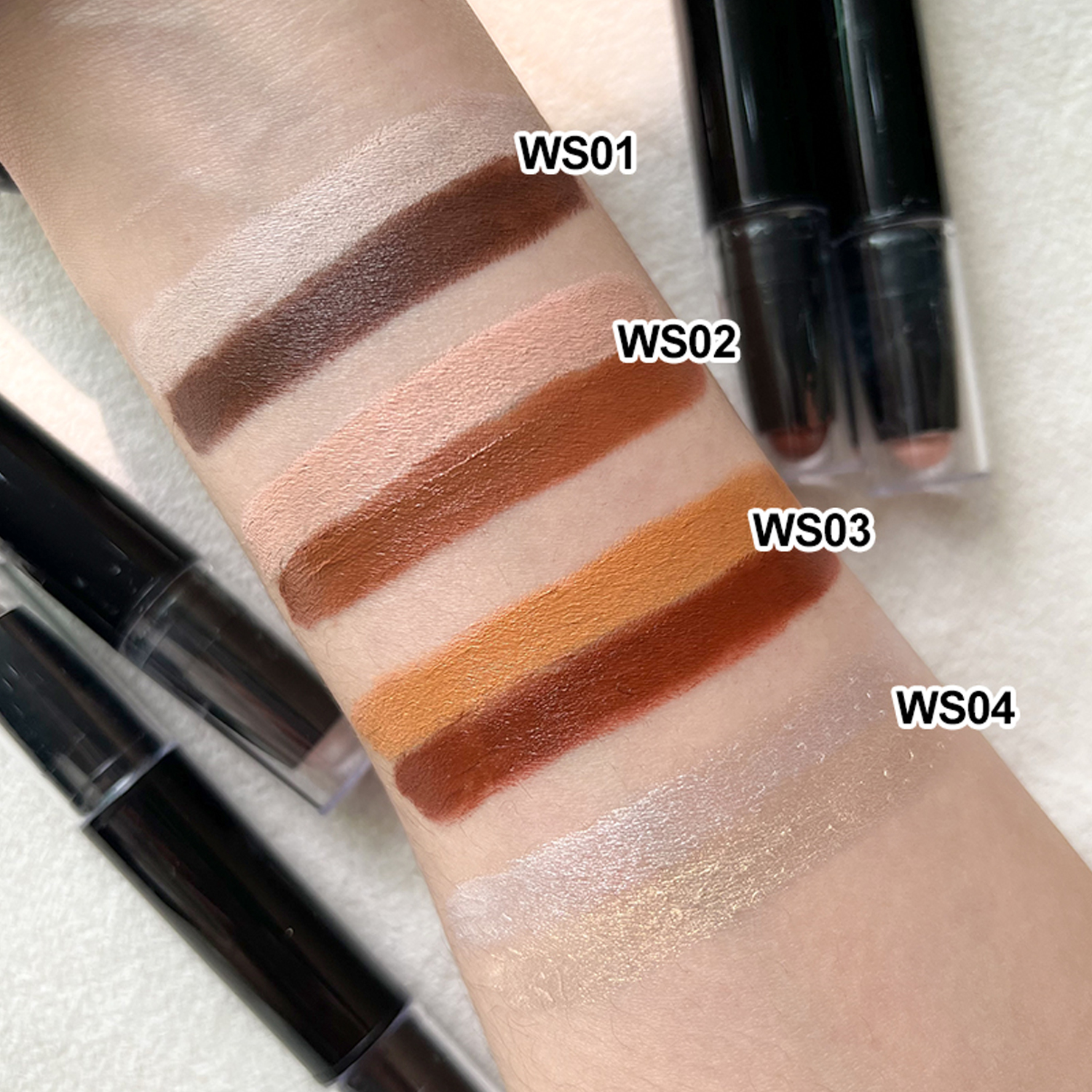 OEM Dual-End Contour &amp; Highlight Stick 4 Shades, Smudge-Proof Cream Contour Pen for Daily/Party Makeup (Bulk)