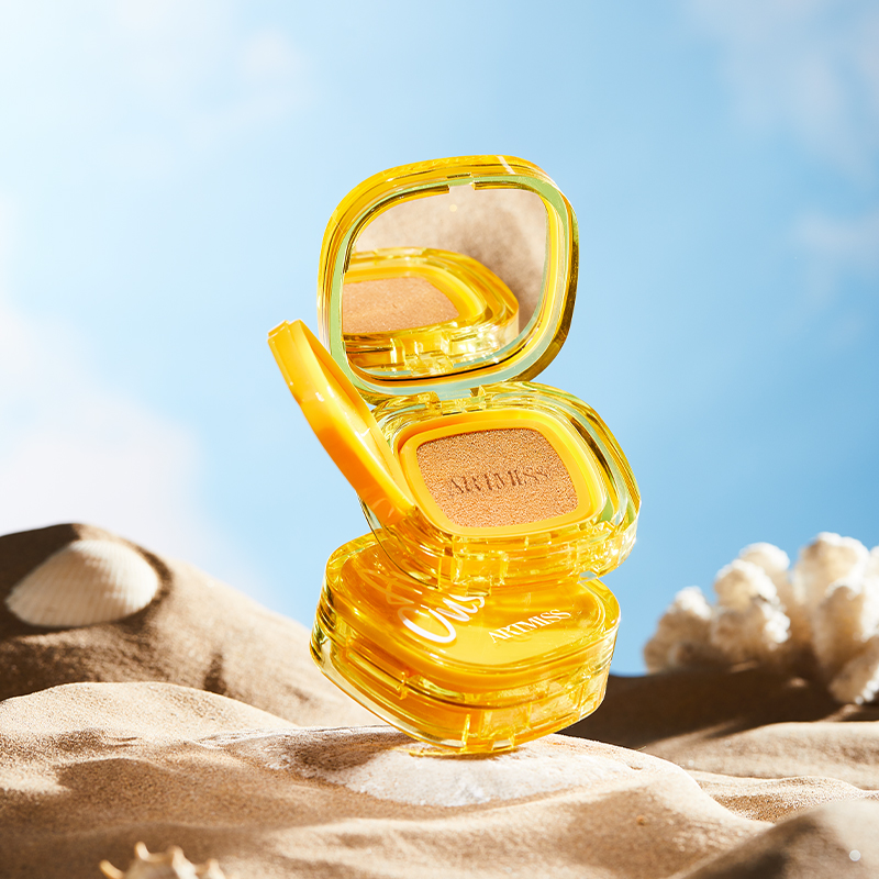 SPF 45+ Full Coverage Liquid Sunscreen Cushion Foundation Custom Natural BB CC Cream Dark Cushion Concealer Factory Direct