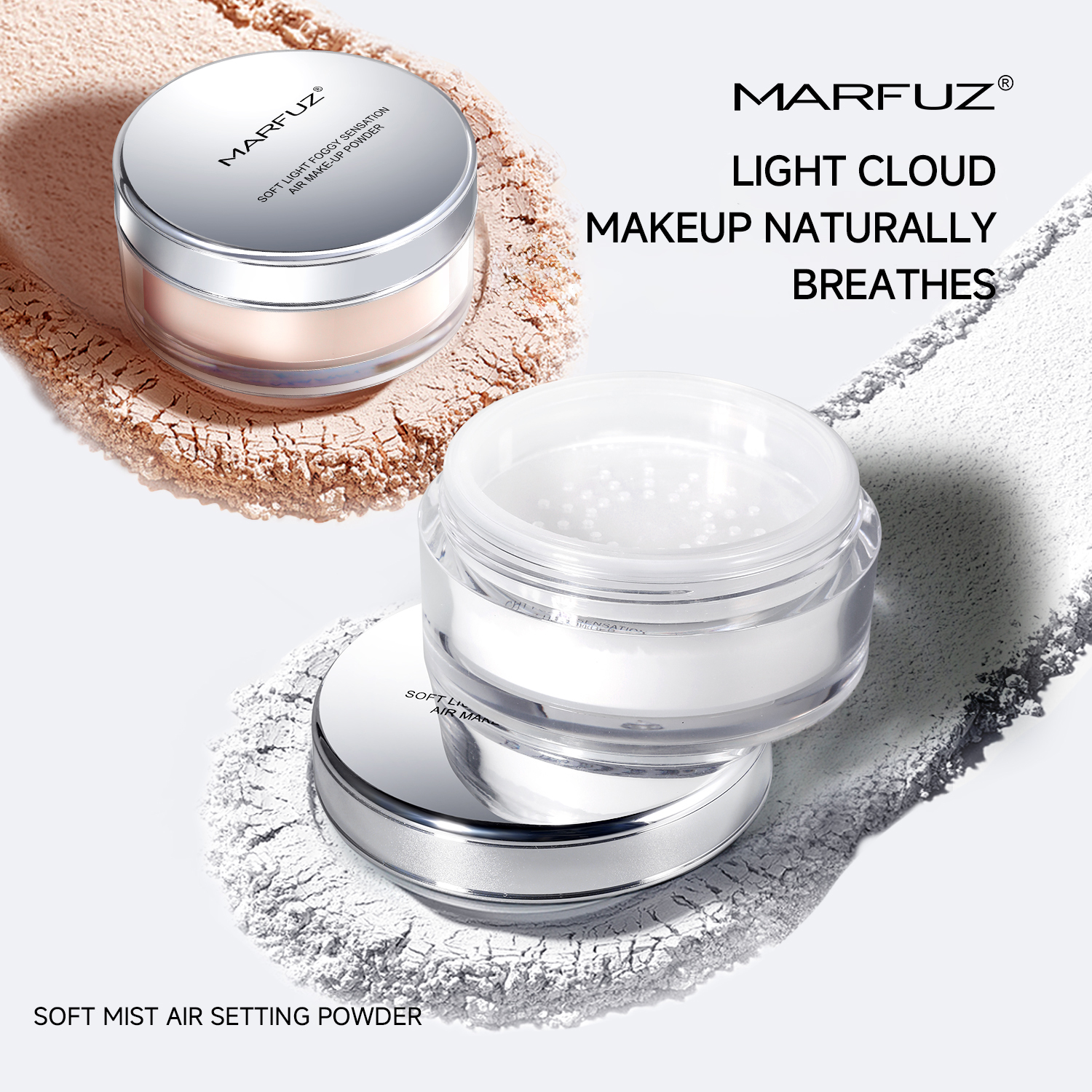 OEM Wholesales Change Skin Waterproof Soft Mist Air Concealer Makeup Setting Powder Loose Powder