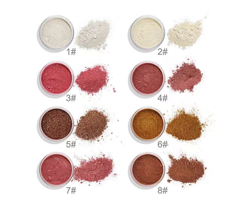 Private Label Face Makeup Loose Powder Wholesale Vegan Highlighter High Pigment Shiny Glitter Shimmer Setting Powder