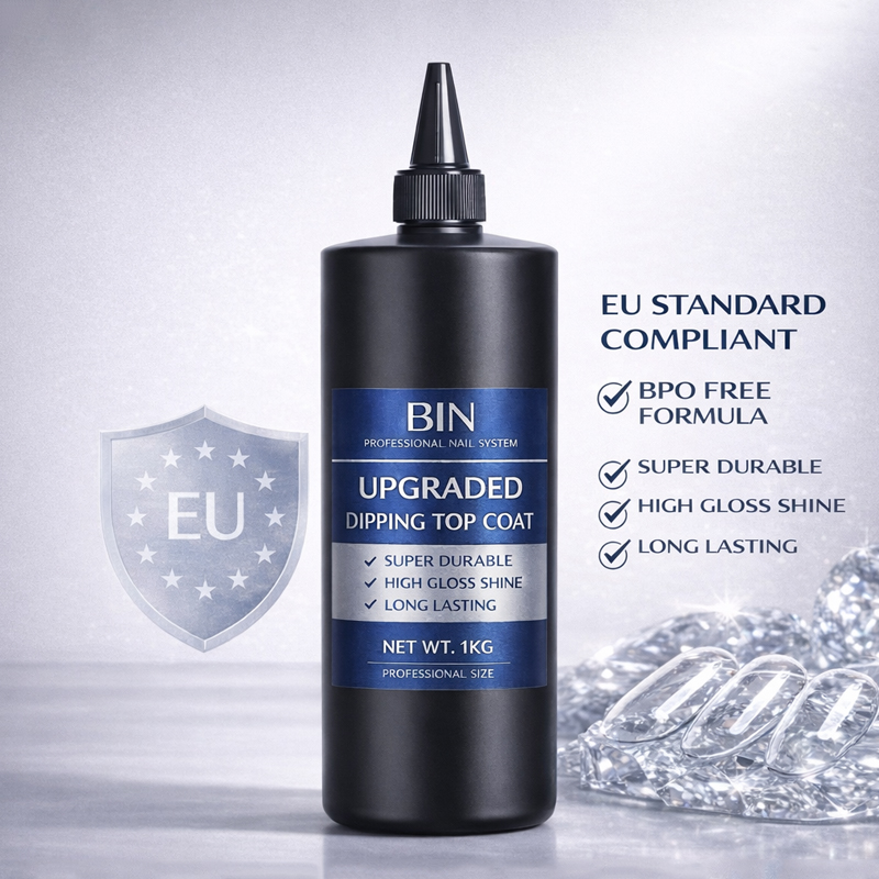 BIN Upgraded High Quality Matte Dip Liquid Non-Toxic Eco-Friendly No Yellow Long Lasting Base Top Coat