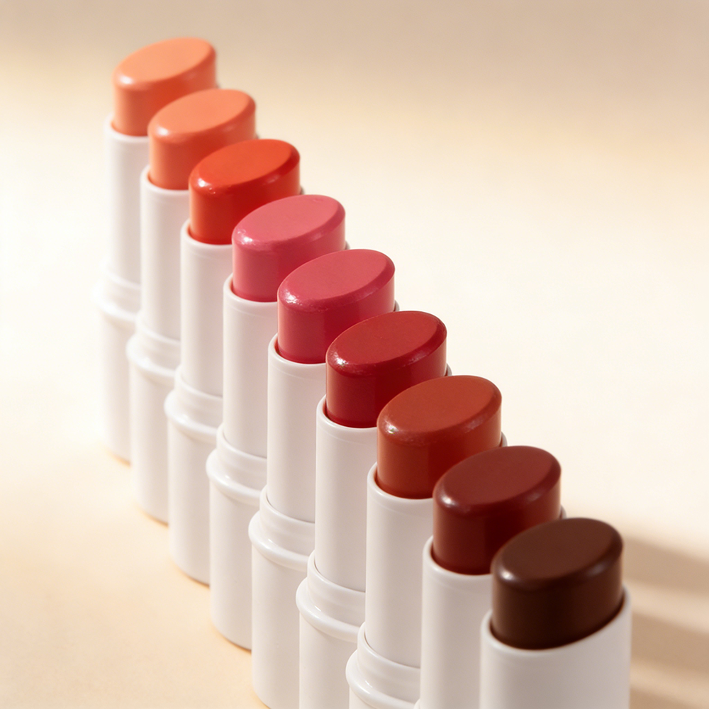 Custom Logo 3in1 Blush Stick Cheeks &amp; Eyes &amp; Lips Cream Blusher Korean Makeup Rubor Waterproof Long-lasting Maquillaje Por Mayor