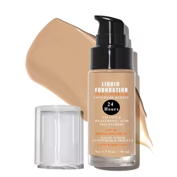 Private Label Brighten SPF 50 Longwear Full Coverage Matte Finish Liquid Foundation Face Makeup Tinted Concealer BB Cream