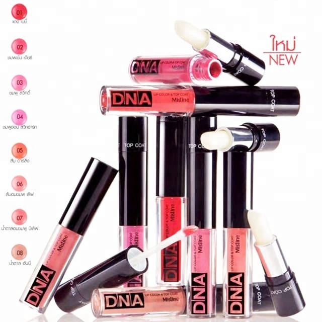 DNA Lipstick Liquid Chemical-Based Lip Color with Top Coat Mistine From Thailand