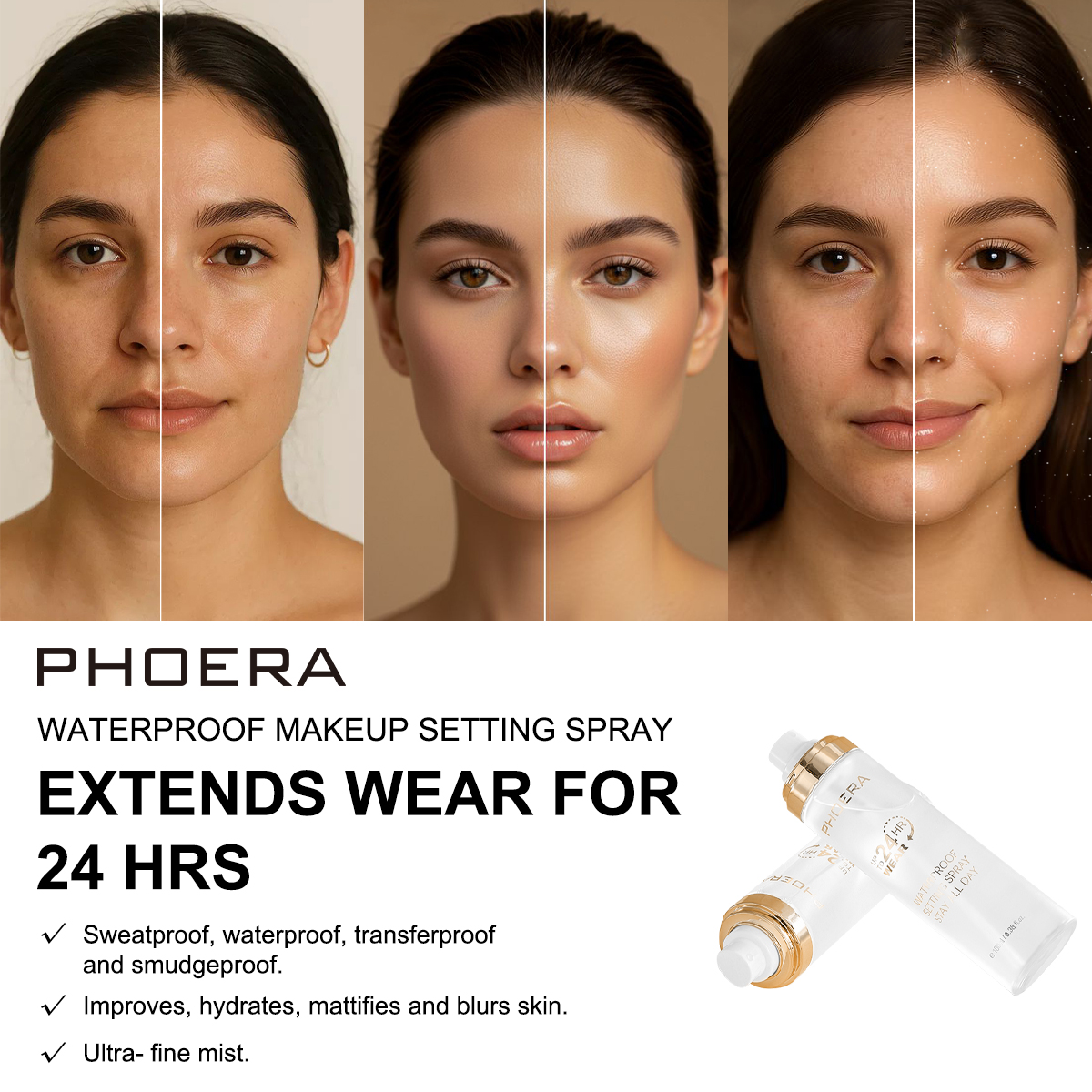 PHOERA Setting Spray Effects