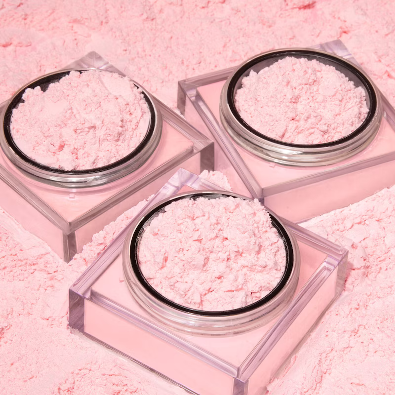 Custom 15g Pink Mineral Loose Face Highlighter Setting Powder Oil-Control Translucent SPF Light Weight Makeup With Matte Finish