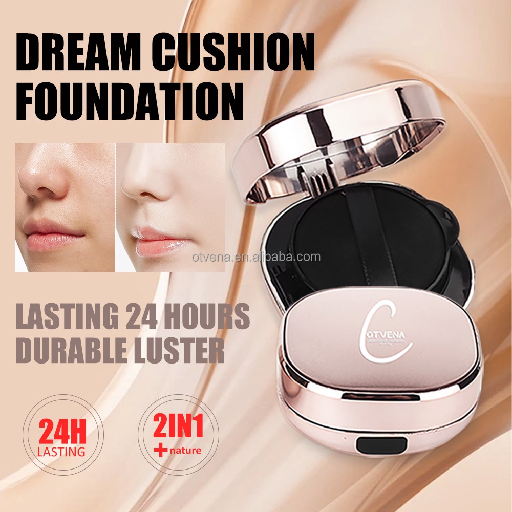 OTVENA Vegan Hydrating Cushion Foundation Moisturizer Oil Control Whitening CC Cream