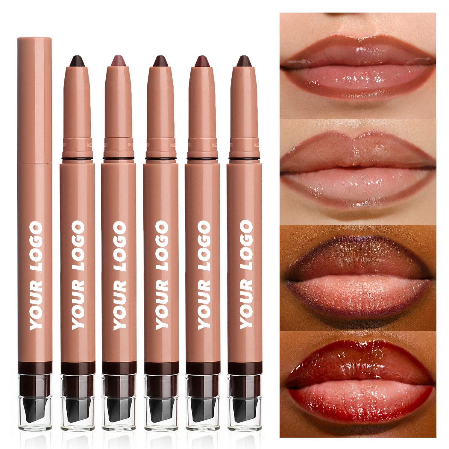 Hot Trend in Stock Matte Waterproof Long Lasting Ins Popular Lip Liner Retractable Low MOQ Private Label