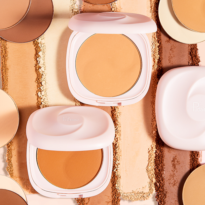 Free Sample OEM Wholesale Makeup Baking Powder Makeup Matte Compact Pressed Powder Waterproof Full Coverage Setting Face Powder