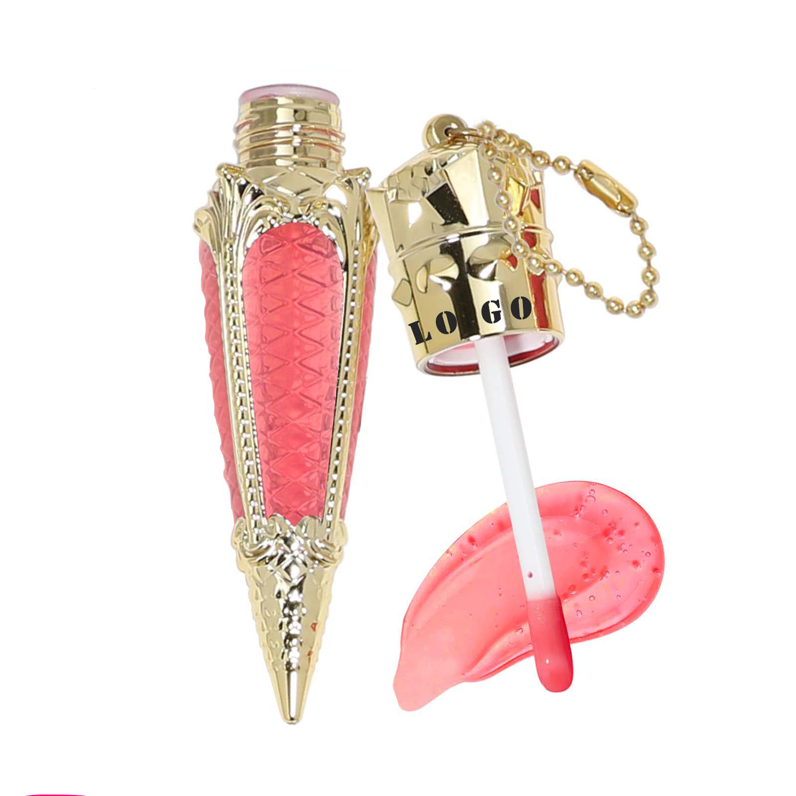 Custom No-Logo Fruit Lip Gloss Plumping Dudu Lip Oil Non-sticky Makeup Base Top Coat Over Lipstick Nighttime Lip Care Repair