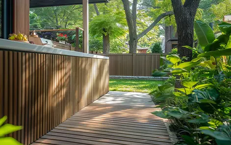 WPC composite cladding project in Houston, USA