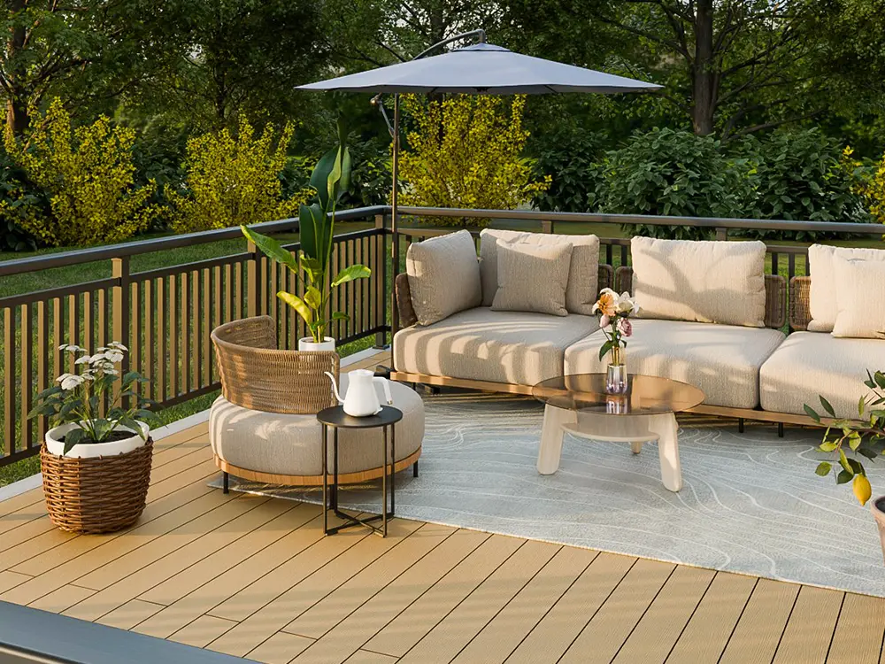 WPC terrace deck courtyard in Europe