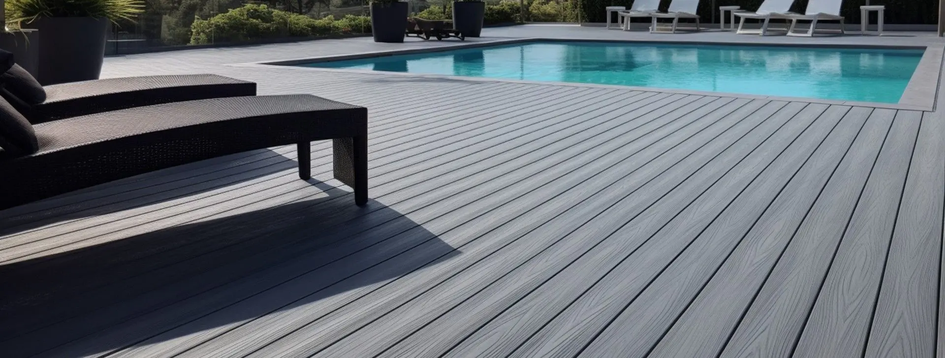 Forestar composite deck boards on an outdoor terrace