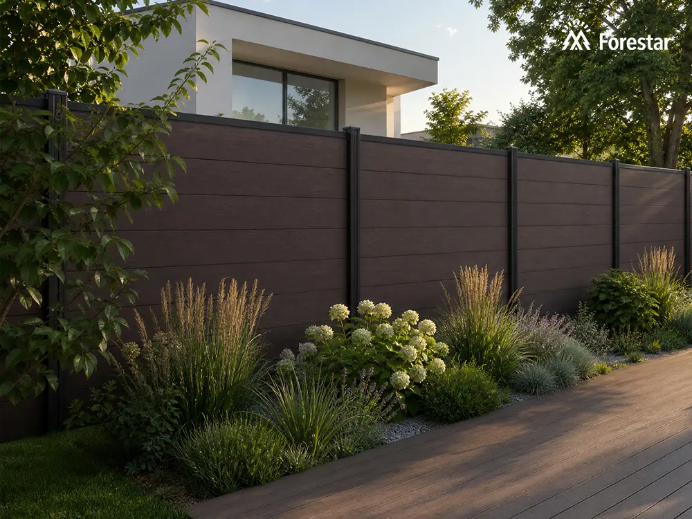 Modern composite fence design