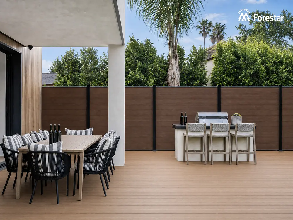 WPC outdoor furniture and deck
