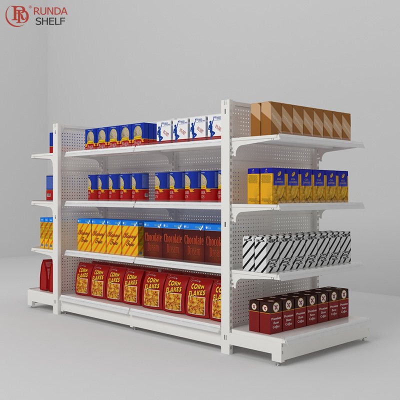 Metal  Gondola Shelving Display Rack Supermarket Shelf Equipment With Shop Design Shopping Shelf Supermarket Shelves  for Sale