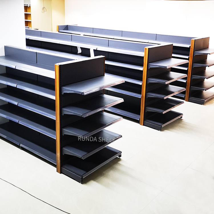 Metal  Gondola Shelving Display Rack Supermarket Shelf Equipment With Shop Design Shopping Shelf Supermarket Shelves  for Sale