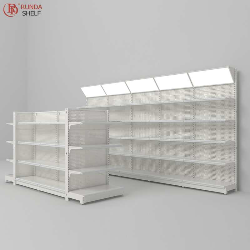 Metal  Gondola Shelving Display Rack Supermarket Shelf Equipment With Shop Design Shopping Shelf Supermarket Shelves  for Sale