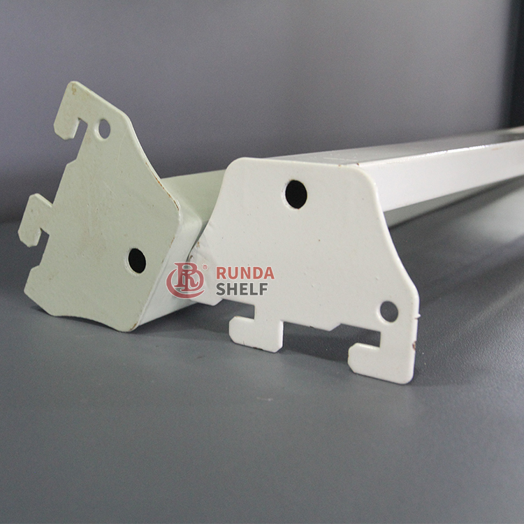 Supermarket Convenience Store Shelf with Square Tube Cross Beam Hook Made of Stainless Steel Metal Plastic-Slatwall Hook
