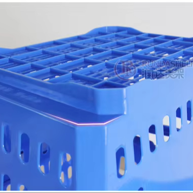 RunDa Customized Double-Sided Metal Shopping Basket Electroplate Handle Convenient Display Stand Supermarket Convenience Store