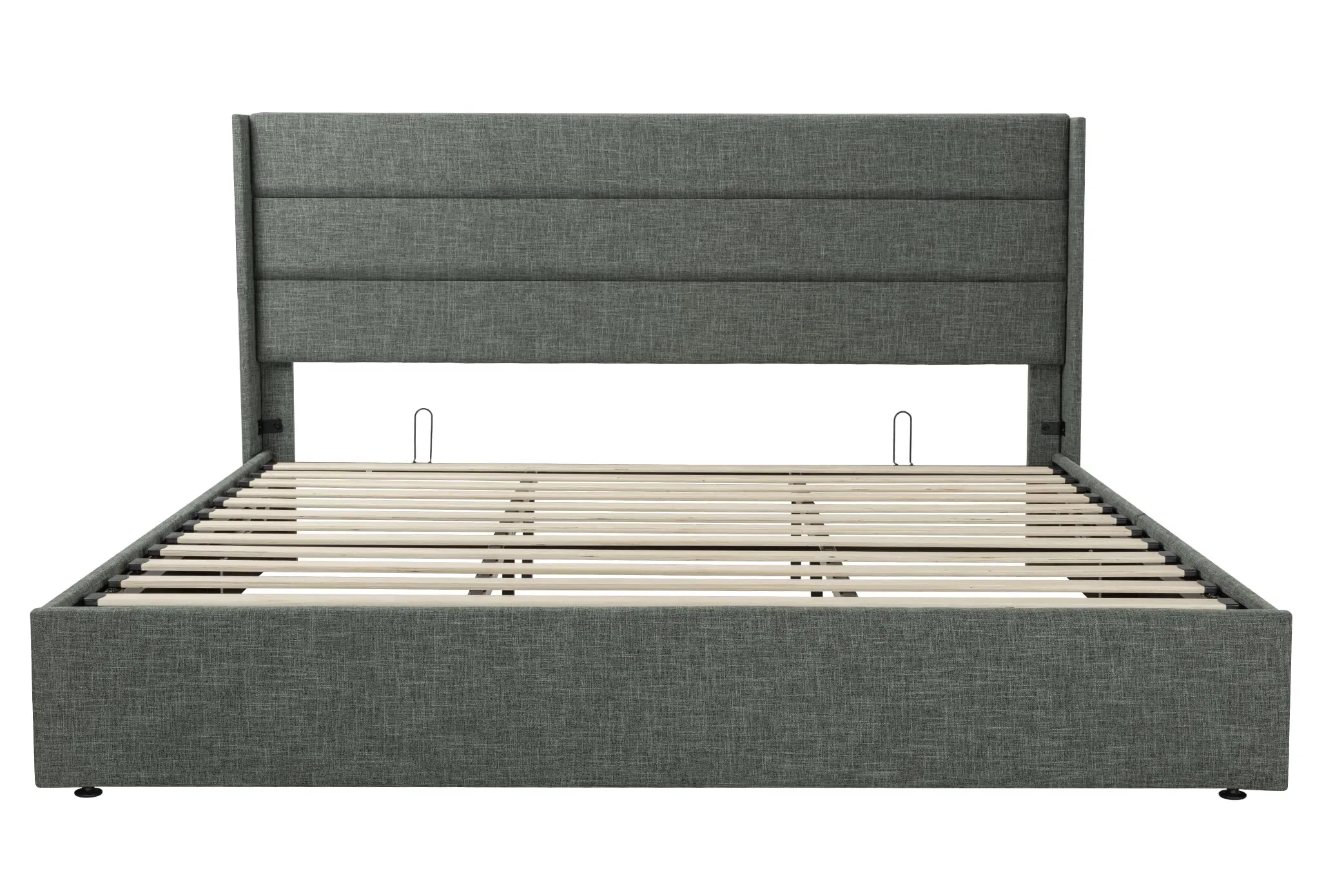 Stylish Velvet Storage Bed Frame with Gas Lift Design