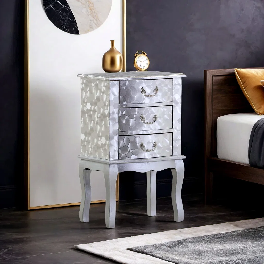 MDF Wood Nightstand View 2