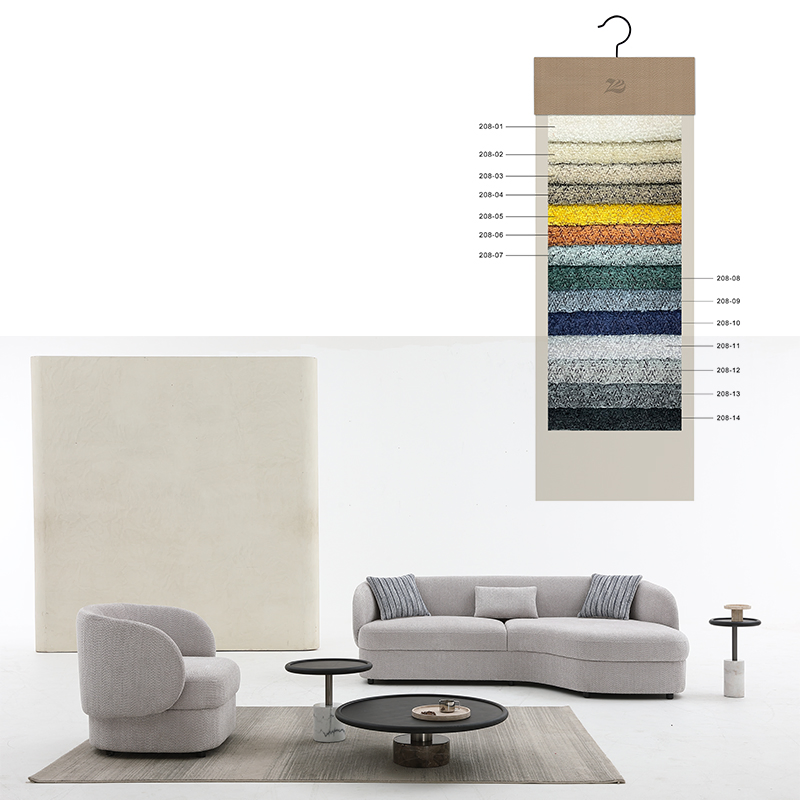 Modern Home Living Room Furniture Sectional Sofa Loveseat White Fabric Sofa