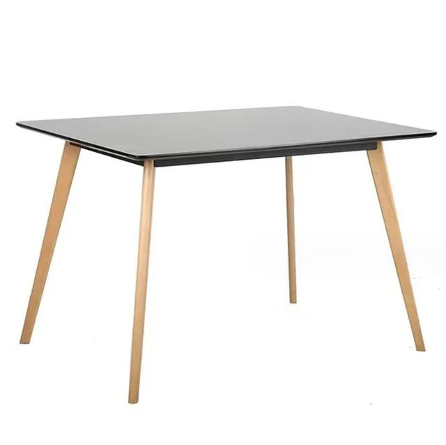 High Quanlity and Simple MDF Toptable and Wooden Legs Dining Table