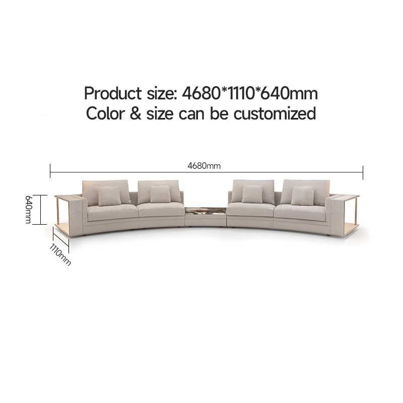 L-Shaped Minimalist Cotton Linen Fabric Sectional Couch Sofa Villa Living Room Furniture