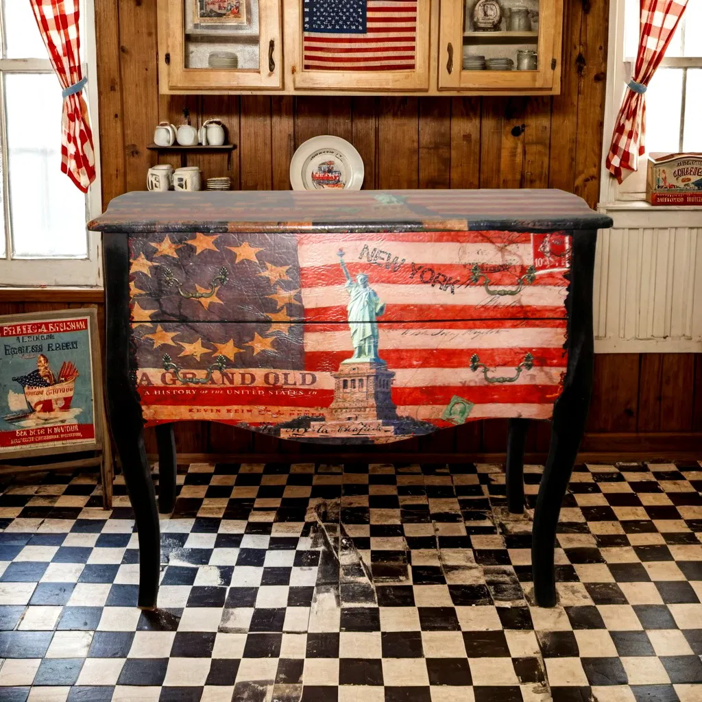 MDF Wood Nightstand with Two Drawers